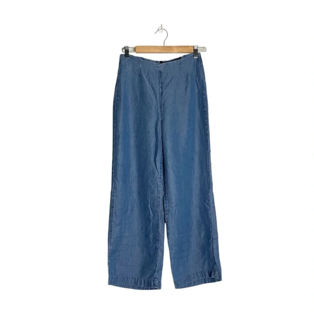 Reformation Blue "Clover" Pants/Slacks - Picture 3 of 9